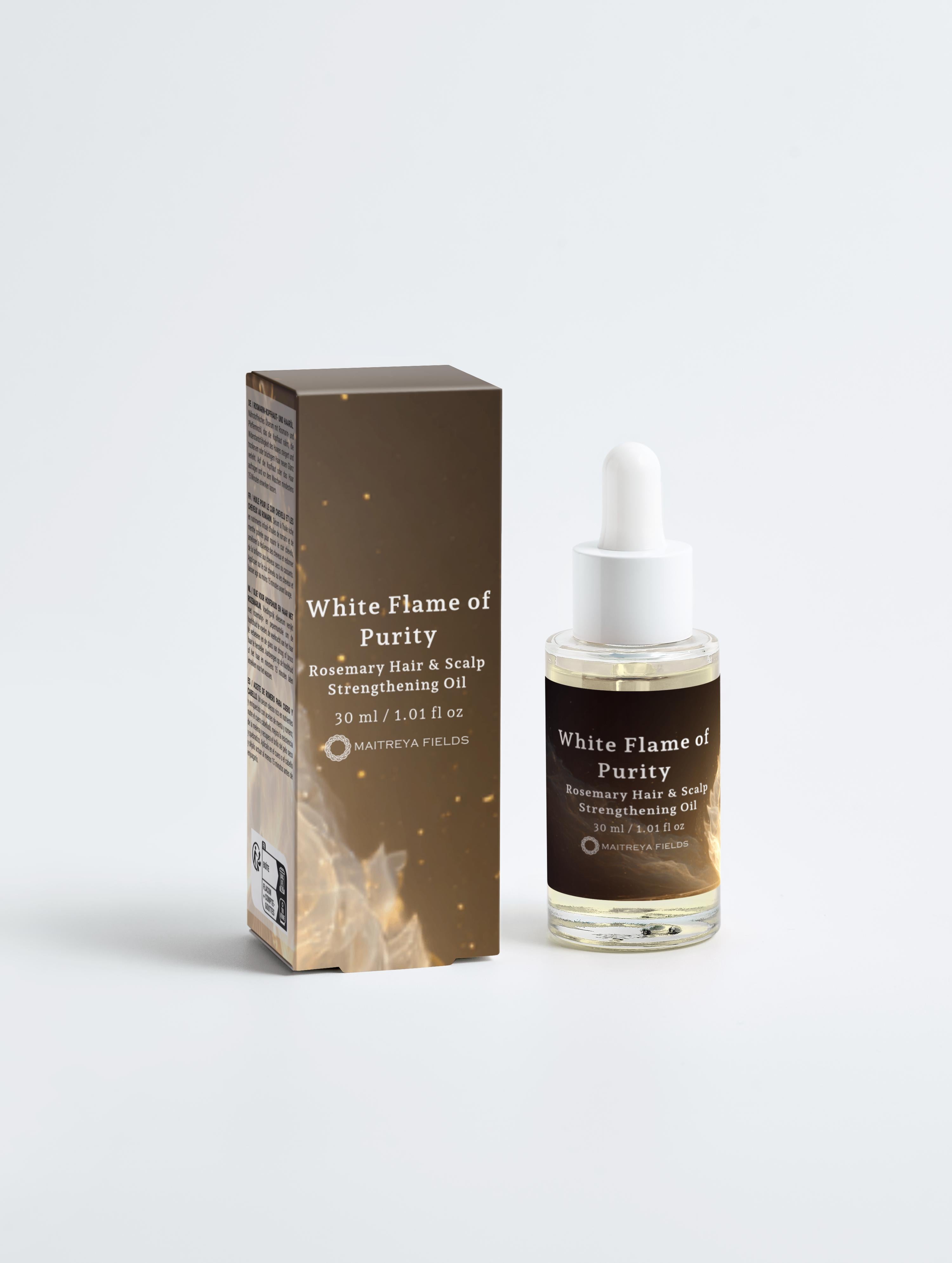 White Flame of Purity - Rosemary Hair & Scalp Strengthening Oil