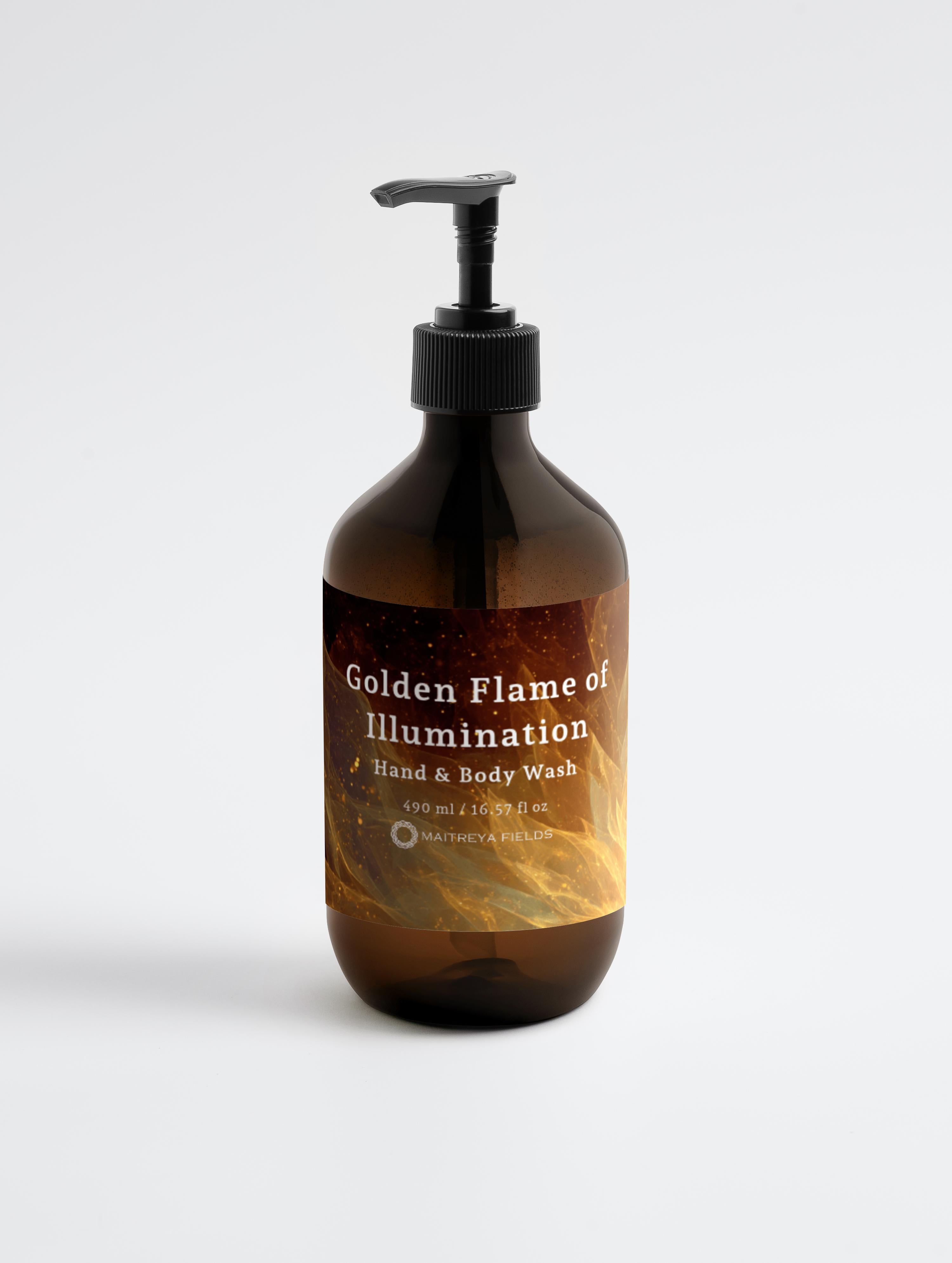 Golden Flame of Illumination - Hand & Body Wash, Patchouli & Amber Vanilla