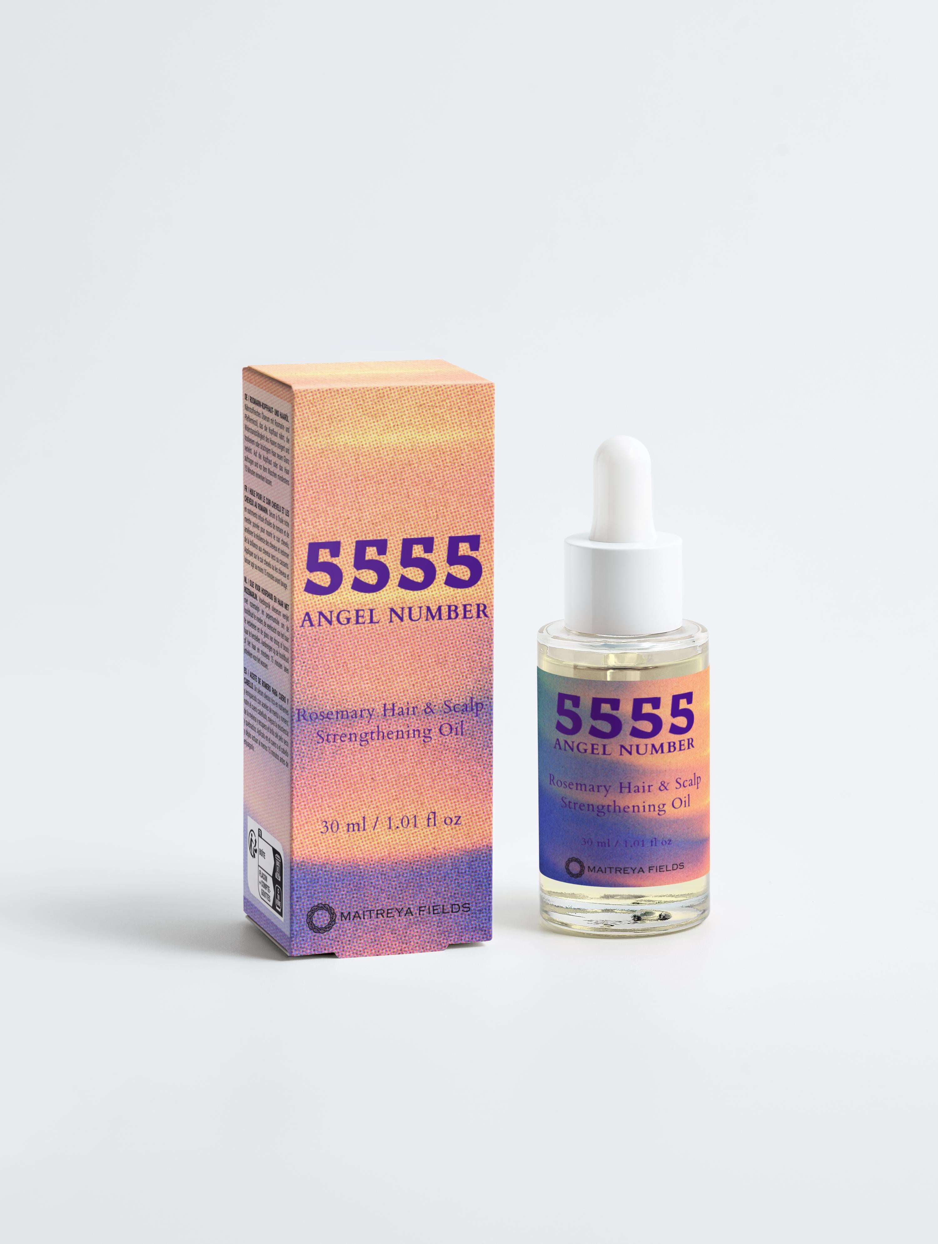 5555 Angel Number - Rosemary Hair & Scalp Strengthening Oil