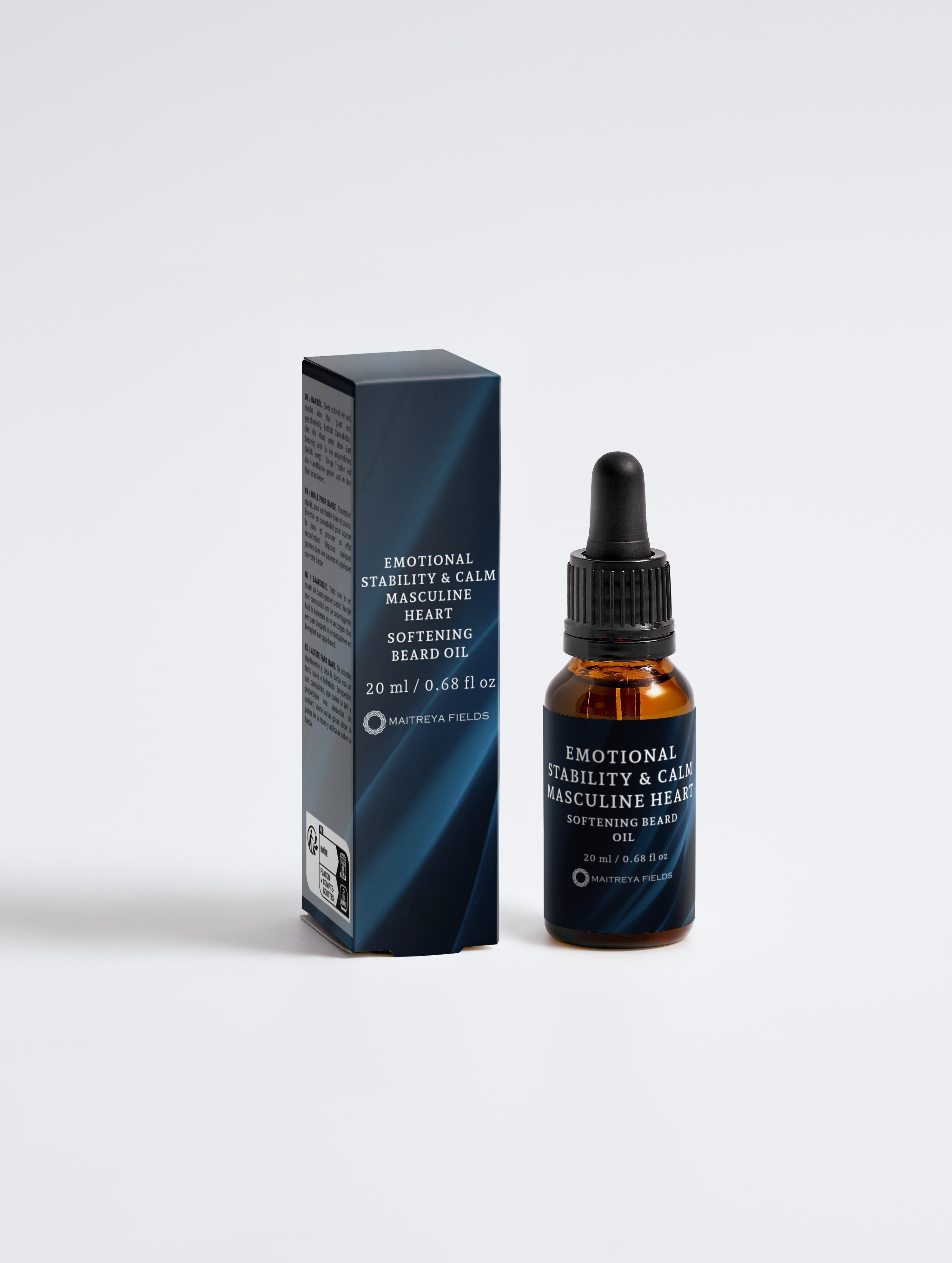 EMOTIONAL STABILITY & CALM MASCULINE HEART - Softening Beard Oil