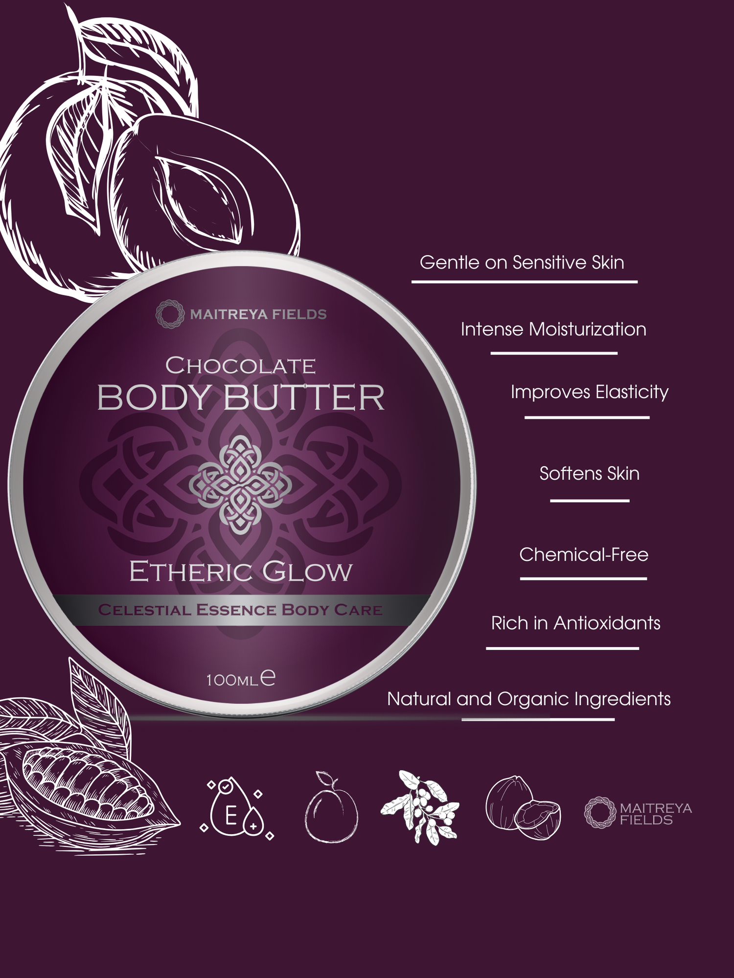 Whipped Raw Chocolate Body Butter - Etheric Glow