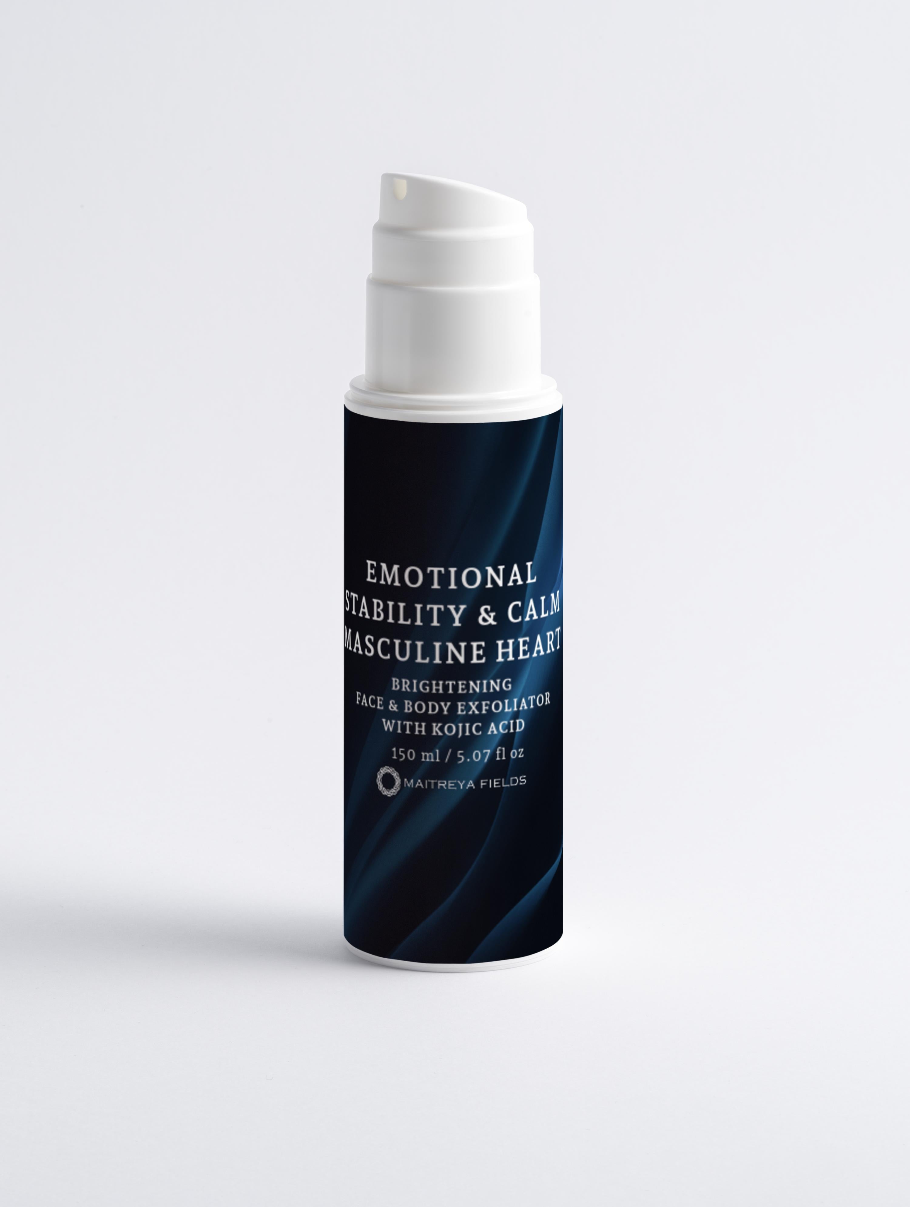 EMOTIONAL STABILITY & CALM MASCULINE HEART - Brightening Face&Body Exfoliator with Kojic Acid