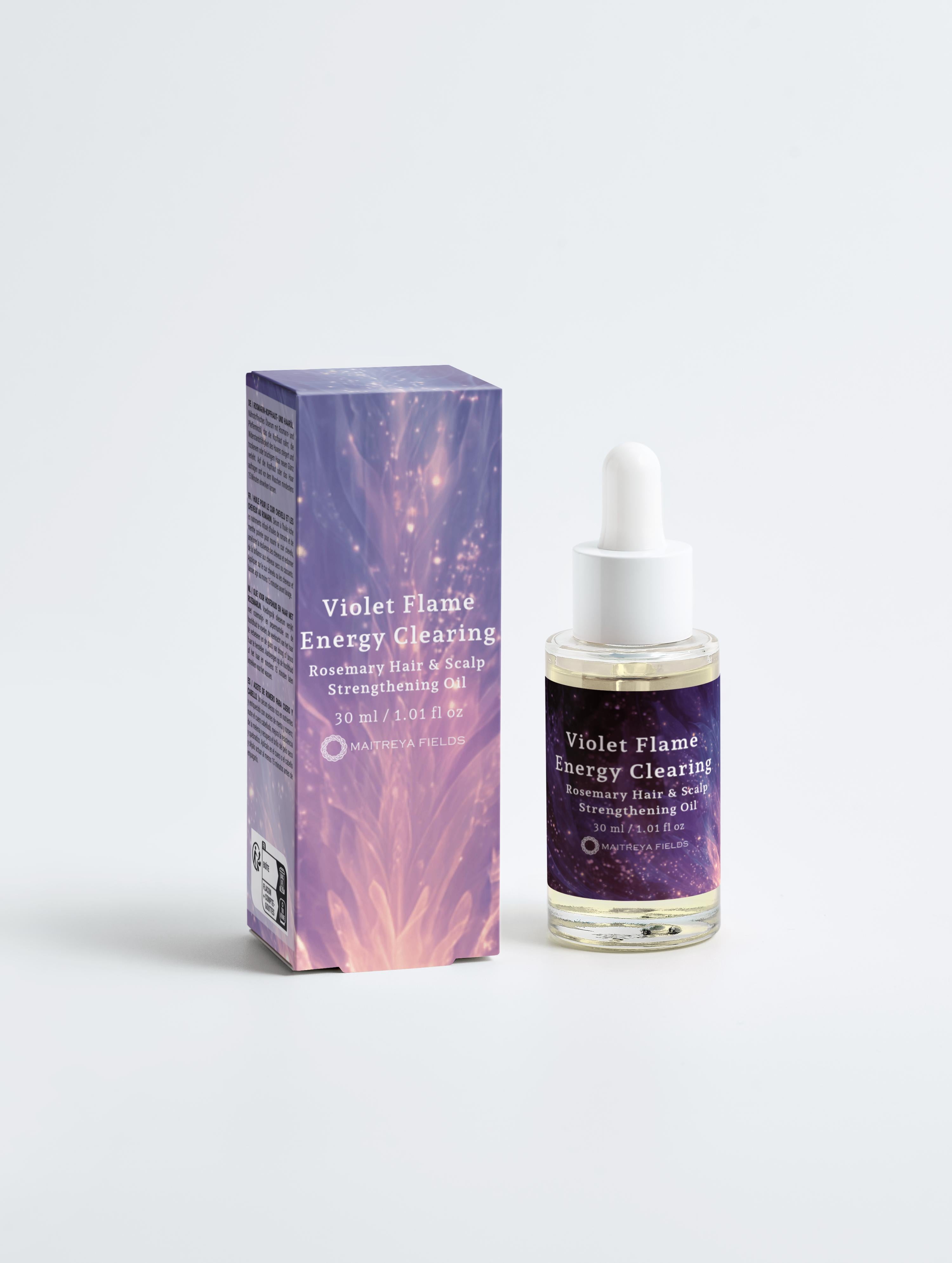 Violet Flame Energy Clearing - Rosemary Hair & Scalp Strengthening Oil