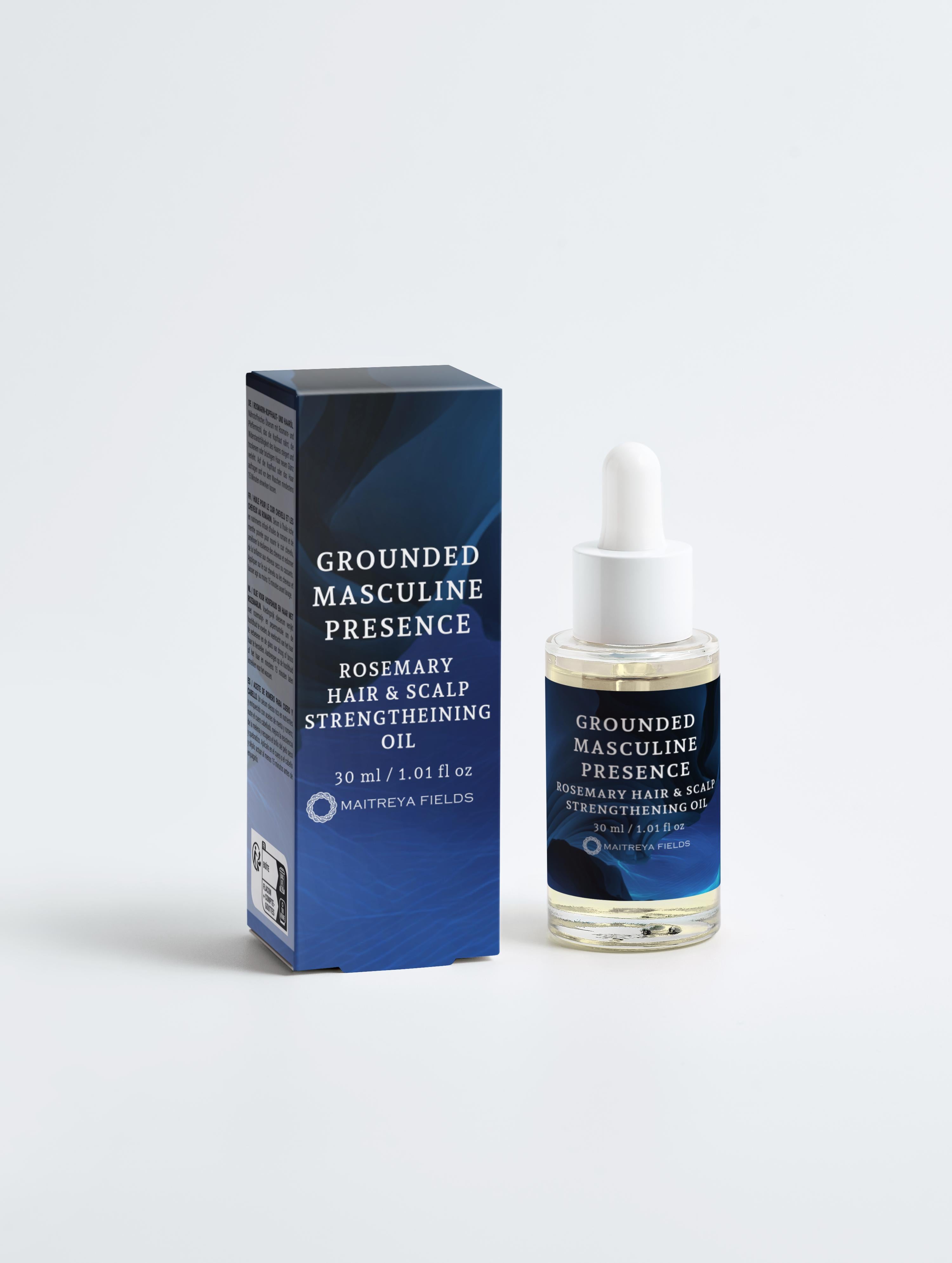 GROUNDED MASCULINE PRESENCE - Rosemary Hair & Scalp Strengthening Oil