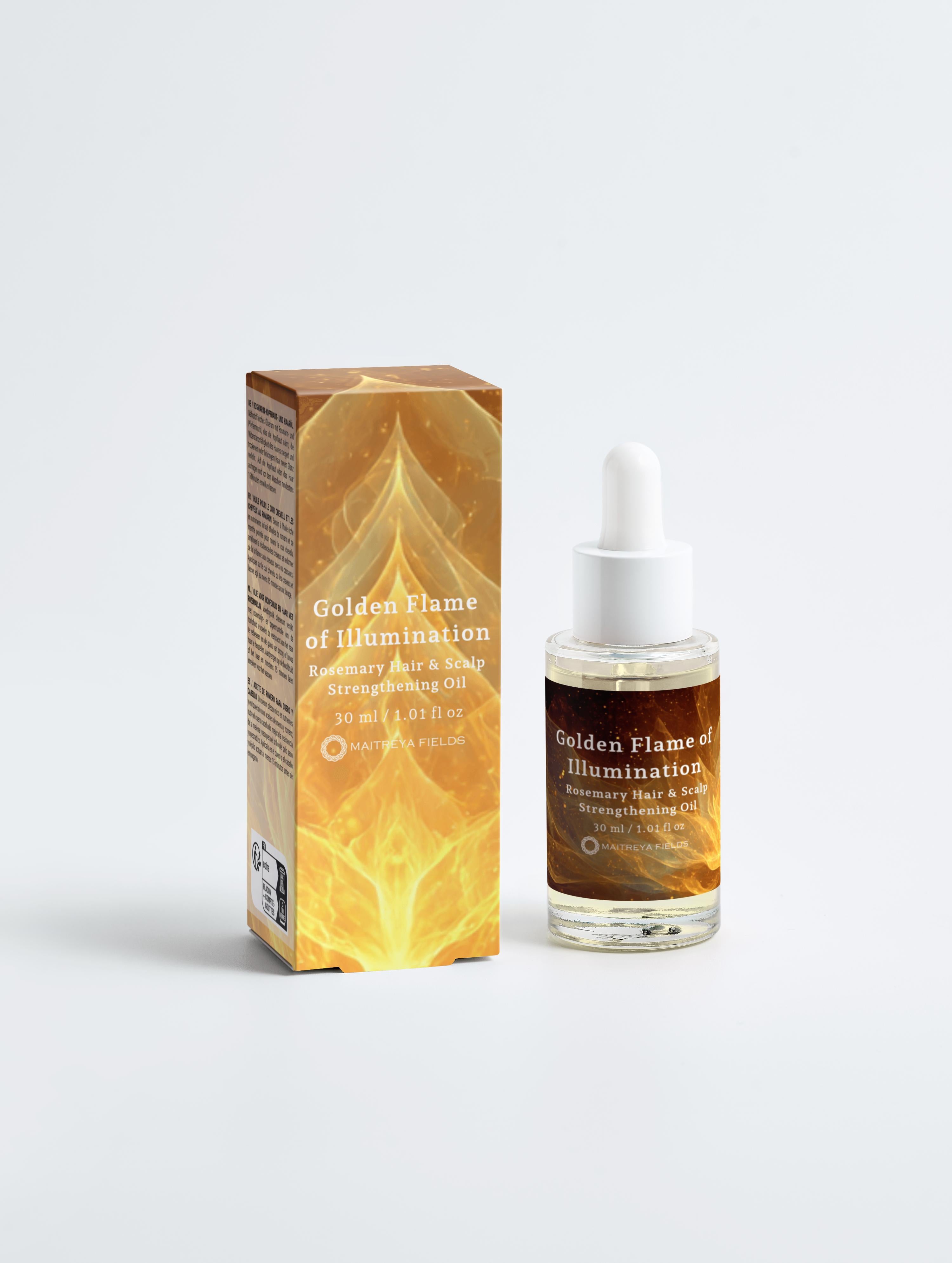 Golden Flame of Illumination - Rosemary Hair & Scalp Strengthening Oil