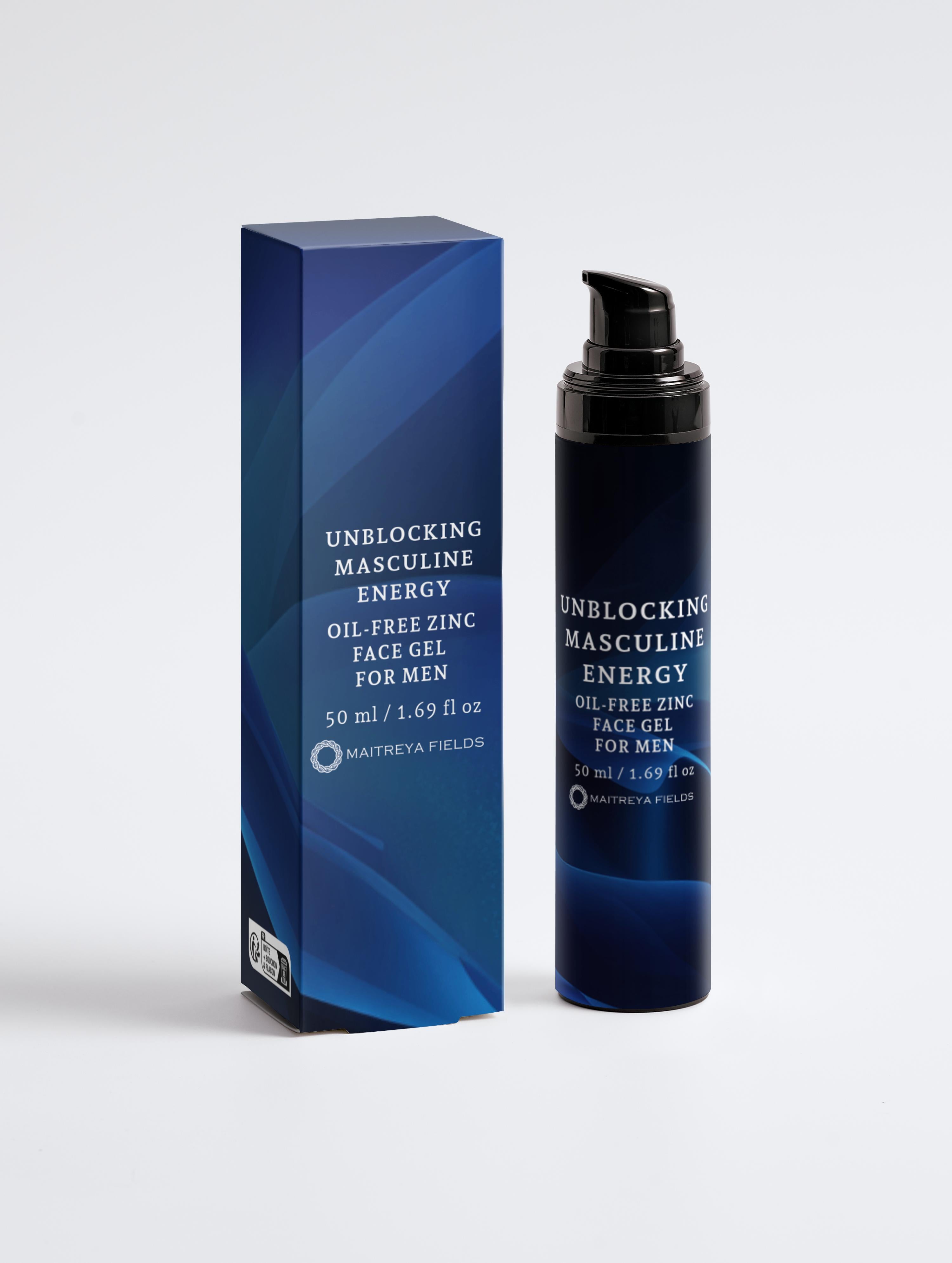 UNBLOCKING MASCULINE ENERGY - Oil-Free Zinc Face Gel for Men