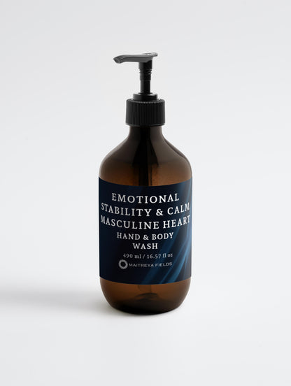 EMOTIONAL STABILITY &amp; CALM MASCULINE HEART - Hand &amp; Body Wash, Patchouli &amp; Amber Vanilla