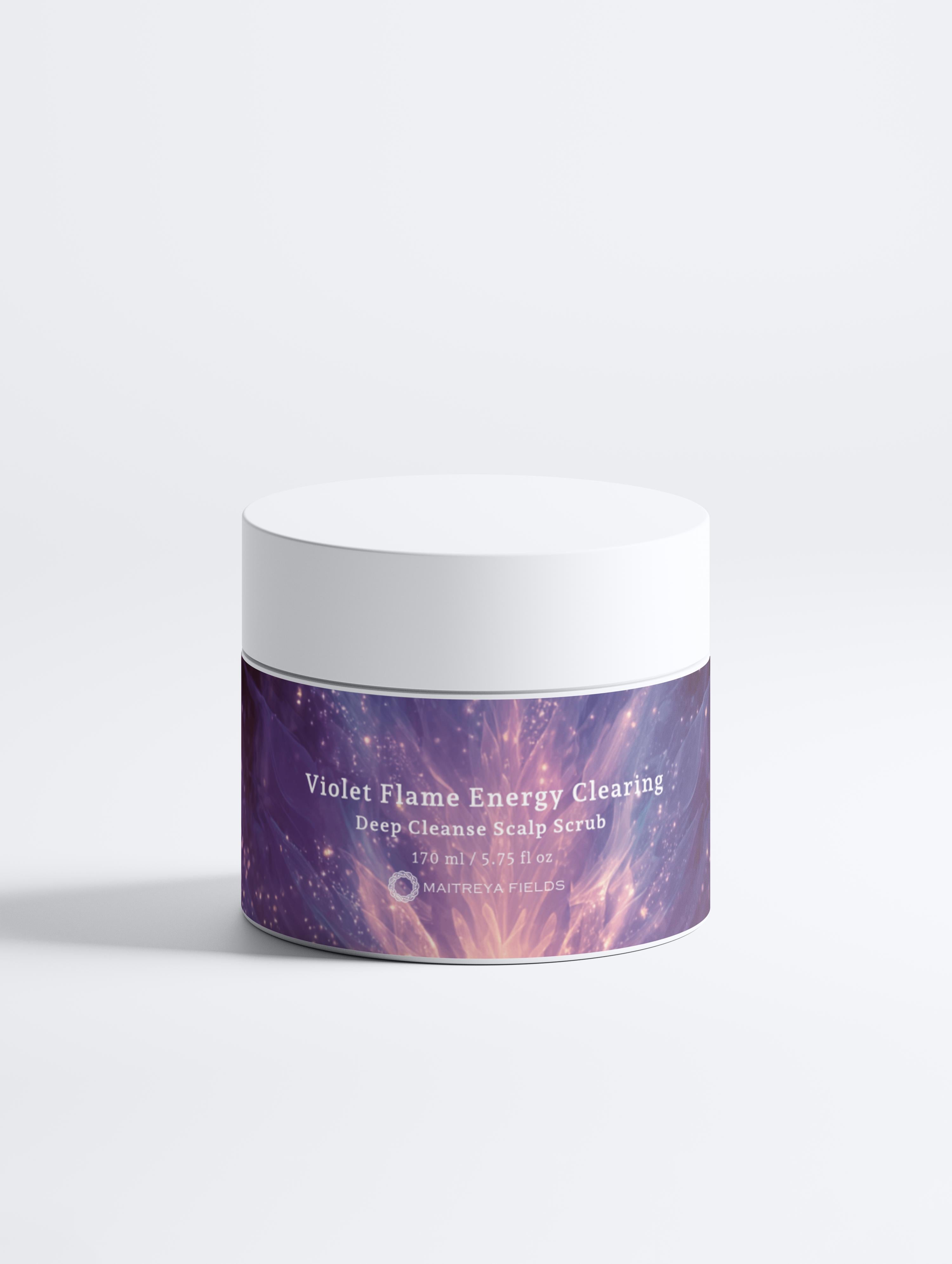 Violet Flame Energy Clearing - Deep Cleanse Scalp Scrub, Rosemary &amp; Mint