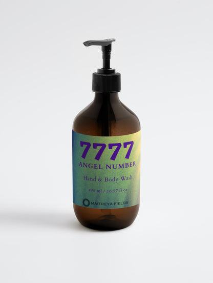 7777 Angel Number - Hand &amp; Body Wash, Ginger &amp; Smoky Cardamom