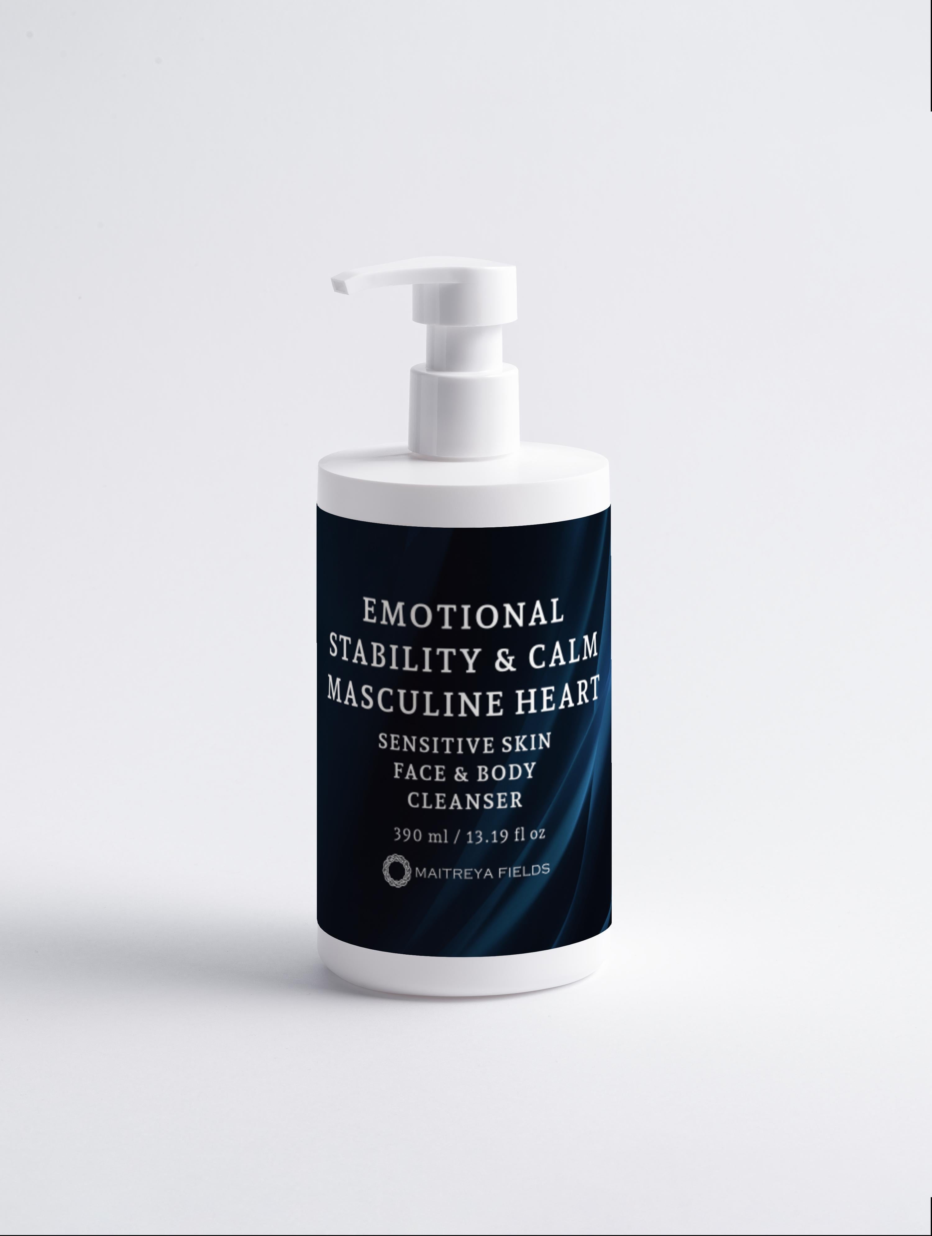 EMOTIONAL STABILITY &amp; CALM MASCULINE HEART - Sensitive Skin Face &amp; Body Cleanser
