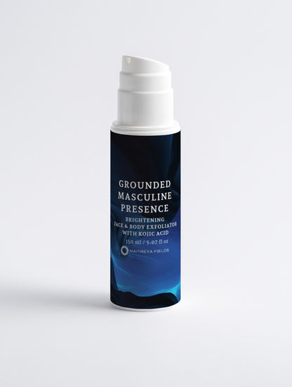 GROUNDED MASCULINE PRESENCE - Brightening Face&amp;Body Exfoliator with Kojic Acid