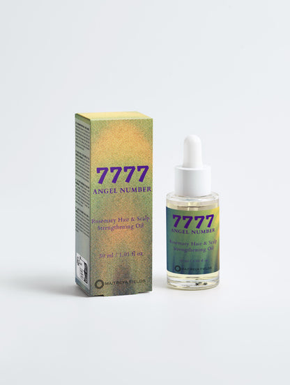 7777 Angel Number - Rosemary Hair &amp; Scalp Strengthening Oil