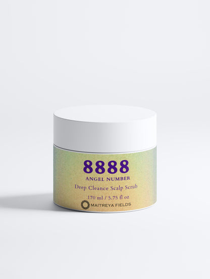 8888 Angel Number - Deep Cleanse Scalp Scrub, Rosemary &amp; Mint