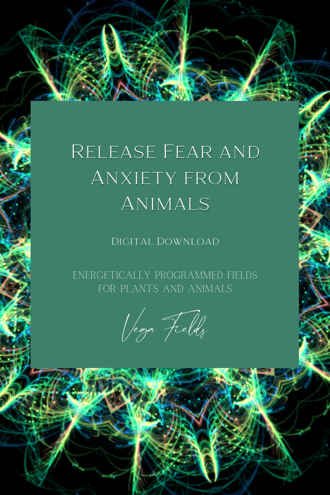 Release Fear and Anxiety from Animals (Digital Mandala &amp; Audio) -  by Vega Fields™ Angel Collection