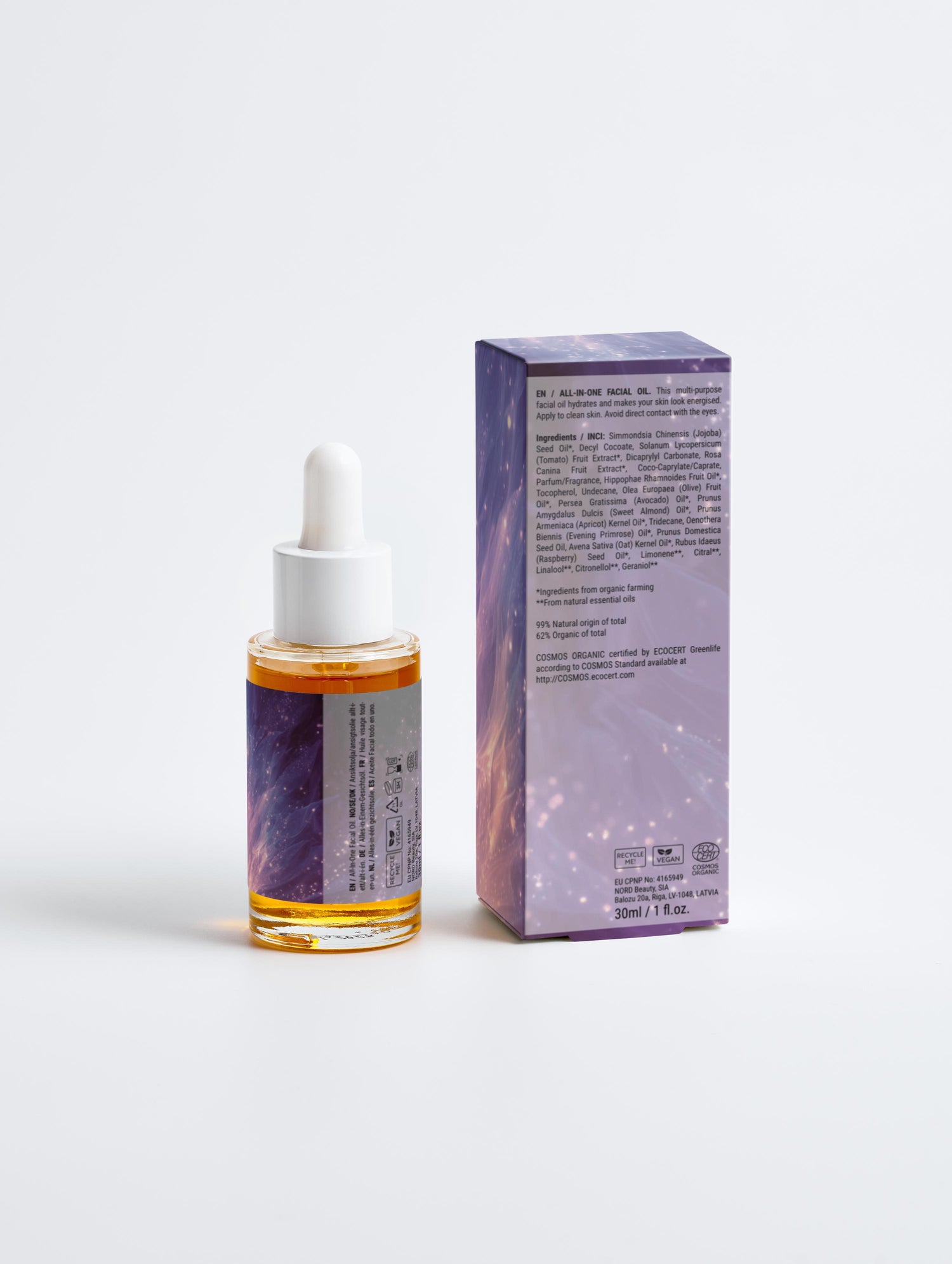 Violet Flame Energy Clearing - All-In-One Facial Oil