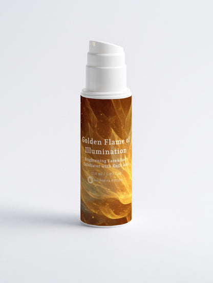 Golden Flame of Illumination - Brightening Face&amp;Body Exfoliator with Kojic Acid
