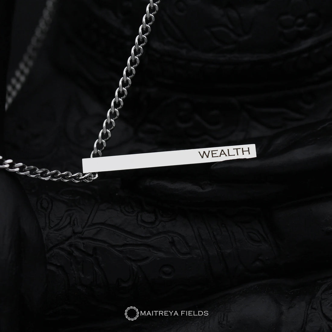 Reichtum-Anziehen Anhänger 96 / Chrysopoeia Serie - Edelstahlkette / Maitreya Fields - Energetisch programmiert