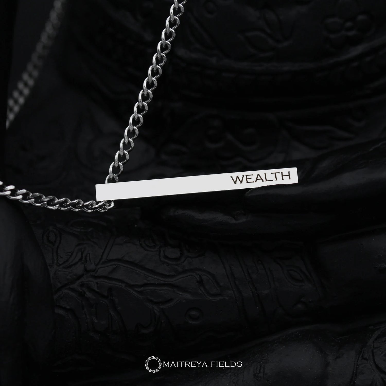 Reichtum-Anziehen Anhänger 96 / Chrysopoeia Serie - Edelstahlkette / Maitreya Fields - Energetisch programmiert