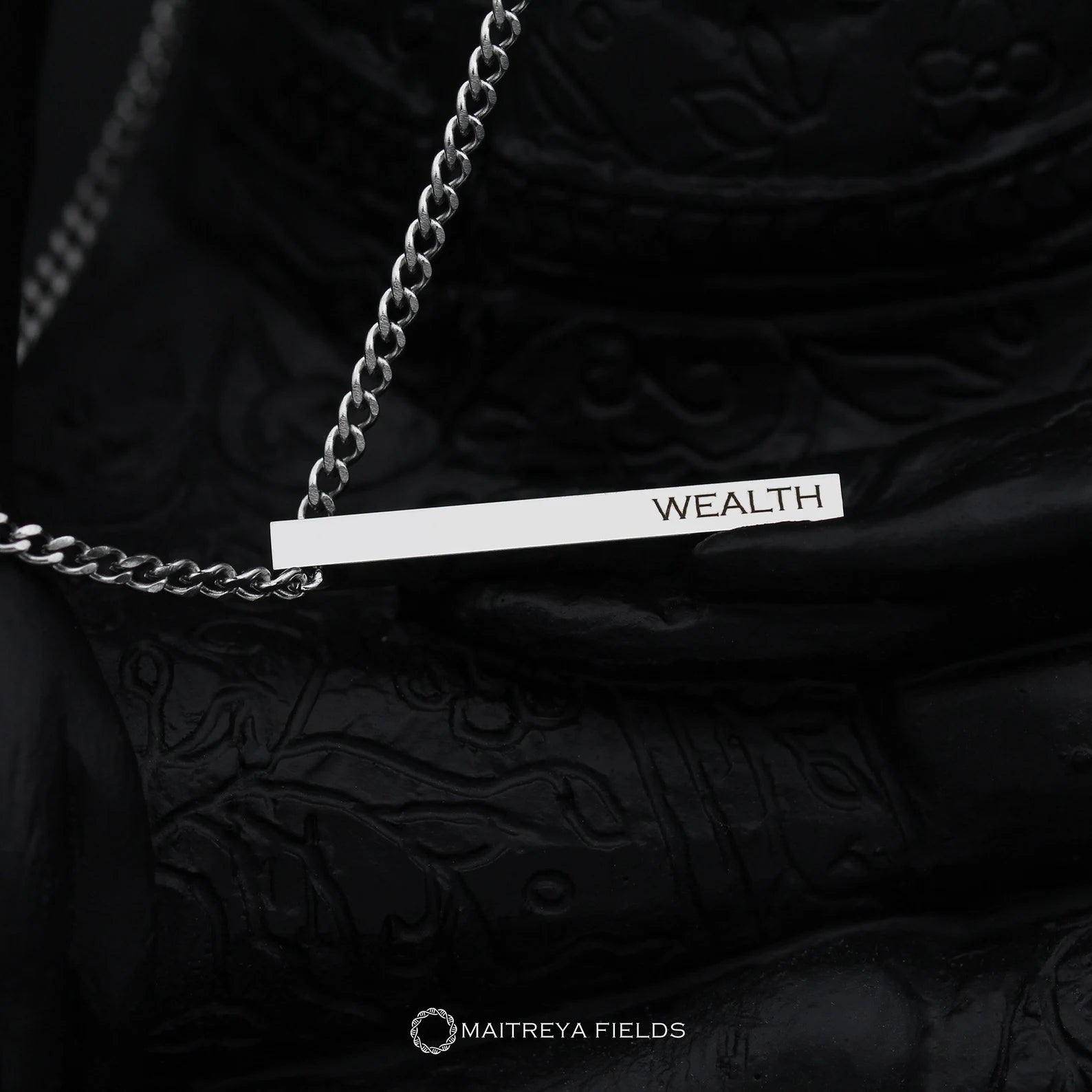 Reichtum-Anziehen Anhänger 96 / Chrysopoeia Serie - Edelstahlkette / Maitreya Fields - Energetisch programmiert