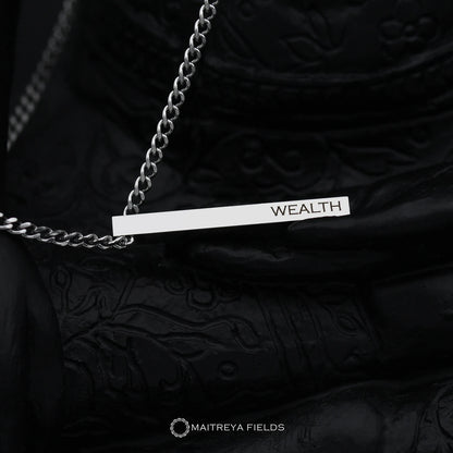 Reichtum-Anziehen Anhänger 96 / Chrysopoeia Serie - Edelstahlkette / Maitreya Fields - Energetisch programmiert