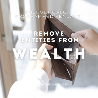 Remove Entities From Wealth Pendant 107 / Chrysopoeia Series / Maitreya Fields - Energetically Programmed