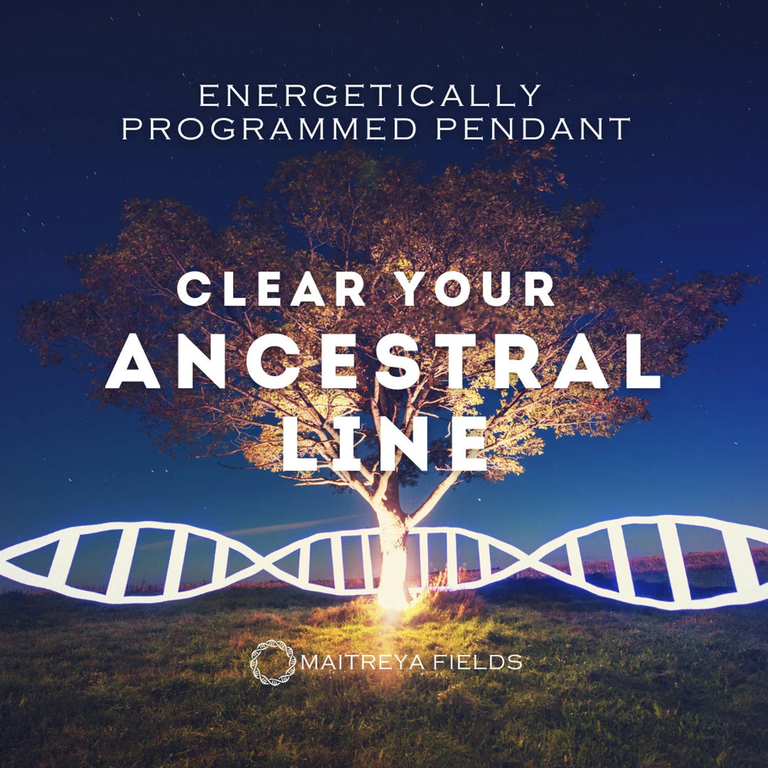 Ancestral Line Clearing Pendant 102 / Chrysopoeia Series / Maitreya Fields - Energetically Programmed