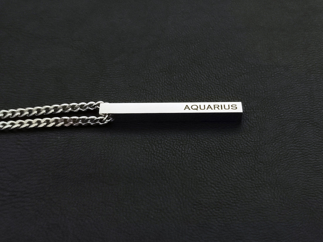 Aquarius Zodiac Sign Pendant 68 / Chrysopoeia Series / Maitreya Fields - Energetically Programmed