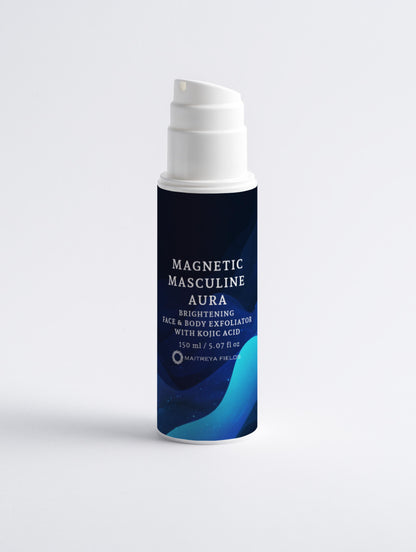 MAGNETIC MASCULINE AURA - Brightening Face&amp;Body Exfoliator with Kojic Acid