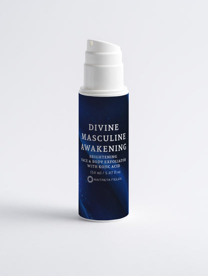 DIVINE MASCULINE AWAKENING - Brightening Face&amp;Body Exfoliator with Kojic Acid