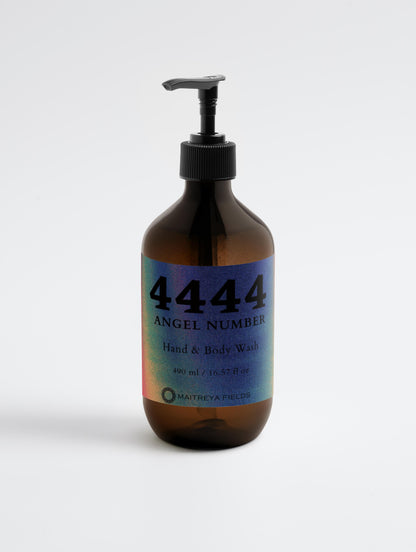 4444 Angel Number - Hand &amp; Body Wash, Ginger &amp; Smoky Cardamom