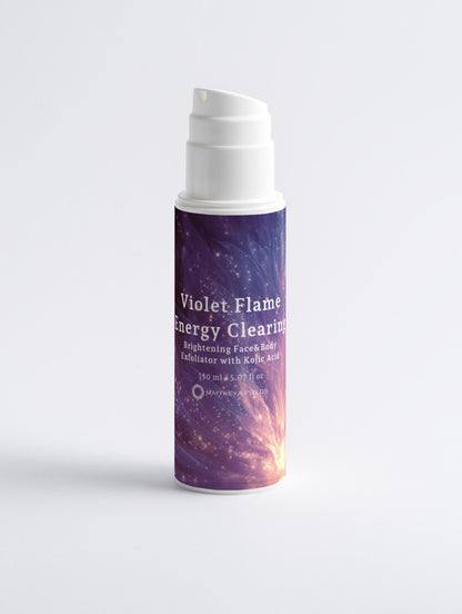 Violet Flame Energy Clearing - Brightening Face&amp;Body Exfoliator with Kojic Acid