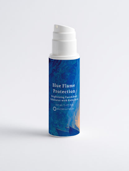 Blue Flame Protection - Brightening Face&amp;Body Exfoliator with Kojic Acid