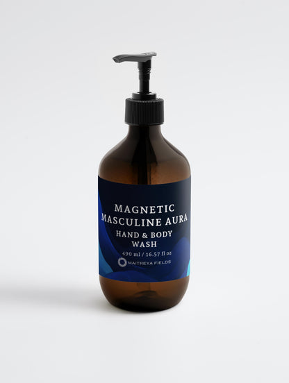 MAGNETIC MASCULINE AURA - Hand &amp; Body Wash, Patchouli &amp; Amber Vanilla